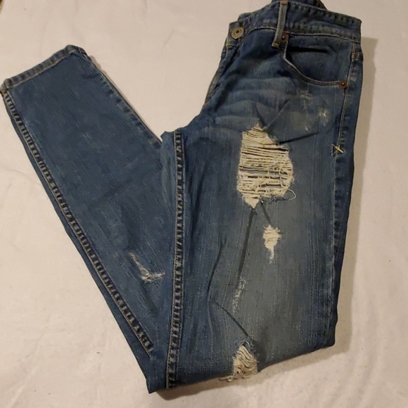 Armani Exchange Denim - Armani Exchange Distressed Skinny Jeans Womens 8
